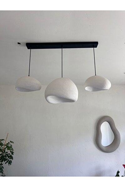 Lunalore Beton Dokulu Üçlü Sarkıt Avize | Kaliteli Aydınlatma & Hafif Tasarım...