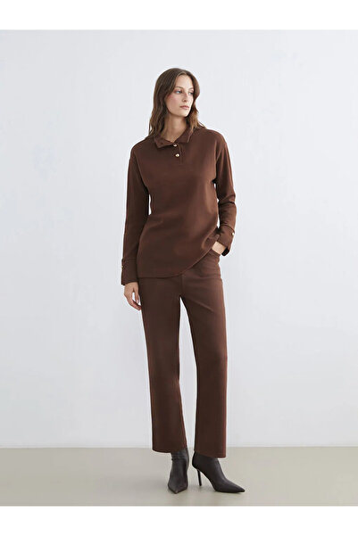 LC Waikiki Lcwaikiki Basic Brown Mock Neck Women's Tunic