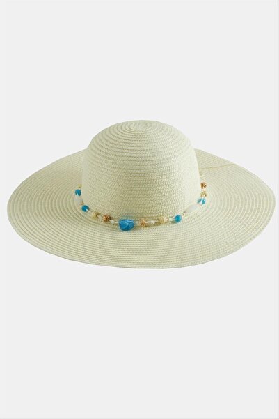 ZERO LAND Nrzsnt Beaded (04234) Straw Hat-Brown