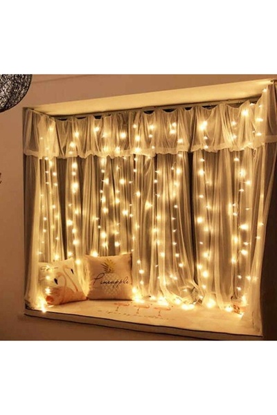 MRG Εγκατάσταση Χριστουγεννιάτικης Κουρτίνας M1150, 3x1 m, Διασυνδεόμενη, Ζεστό Λευκό