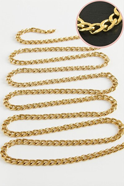 ZERO LAND Nrzsnt 5 mm Flat Yellow Color Steel Chain (01047) 1 Meter-Yellow