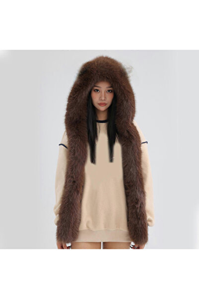 Moda Biçer وشاح دافئ من القطيفة، قبعة جديدة عصرية