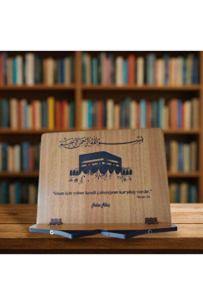 hü ma tasarım ve aksesuar İsim Yazılabilir Kitap Okuma Standı Kuran Rahlesi Tablet Standı Hafız İçin Öğrenci İçin Hediye