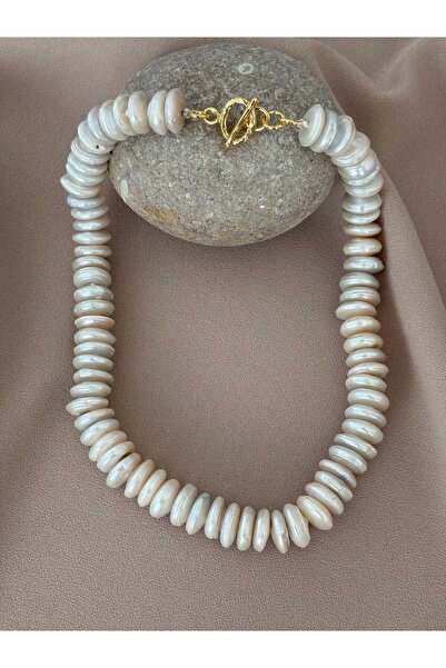 BuinJewellery Düz Barok İnci Kolye