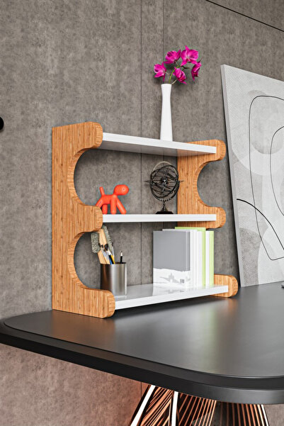 alpaevmobilya 3-Tier Tabletop Shelf, Office Organizer, Multi-Purpose Organizer Shelf, Kitchen, Office, Bookshelf Organizer