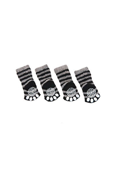 Karlie Nrzsnt Dog Socks 4-Pack S (13051) 45X35Mm Grey-Black