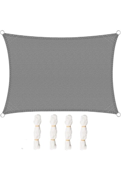 WOLTU Sunshade - UV Protection, 3x5 m, HDPE 180 g/m², Gray,