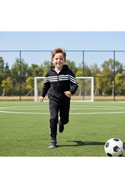 esmacamoda Tracksuit Set Boys Black Color Model