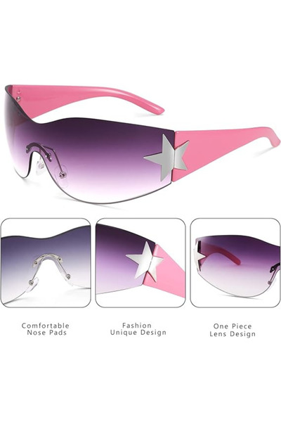 OEM Y2K Polarized Sunglasses for Men and Women, Wrap Around Style, UV400 Protection