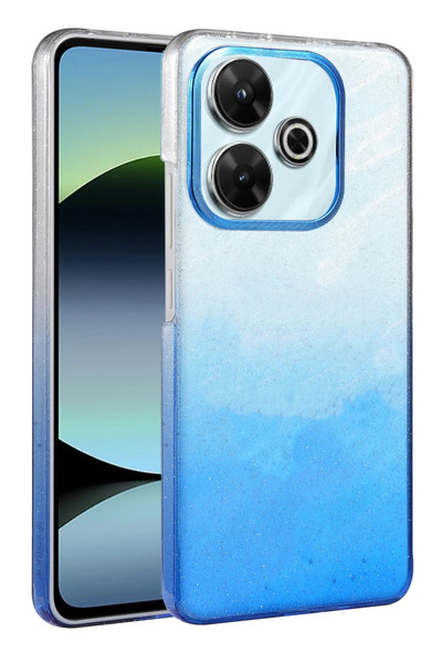 NewFace غطاء لامع لهاتف شاومي ريدمي 13 4G (12431) - أزرق