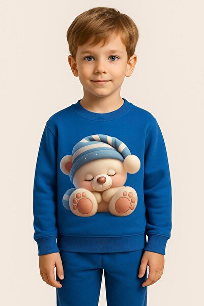 playwear Φούτερ με σχέδιο αρκούδας με καπέλο UYUYAN, σετ στραντζόν, για ΗΛΙΚΙ...