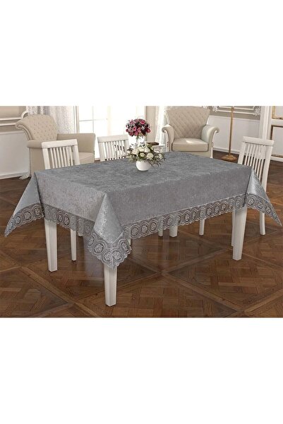 Madamca Despina French Guipure Luxury Velvet Tablecloth 160*220