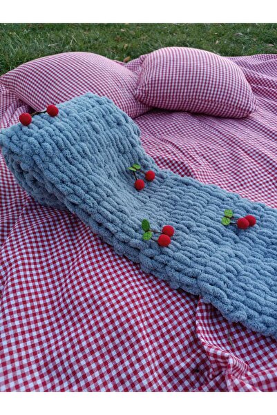 Moda Biçer Soft Blanket Plush Cherry Blanket Mbcr