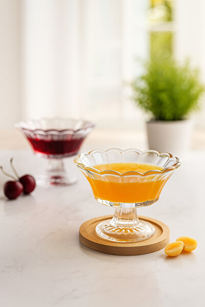 Gülümseten Avm 6 lı Ayaklı Cam Kahvaltılık Reçellik Sunumluk Sosluk | Kahve Y...