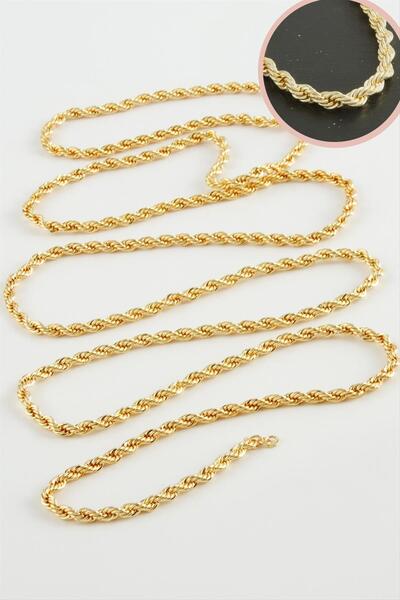 ZERO LAND Nrzsnt 3 mm Twisted Chain (10957) 1 Meter-Yellow
