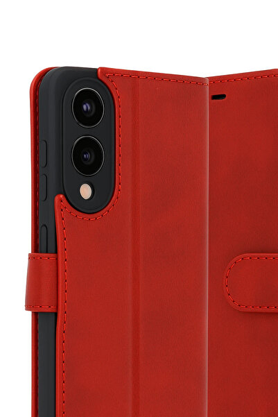 NewFace Nrzsnt Samsung Galaxy S25 Edge Trend S Plus Flip Case (05829) - Red