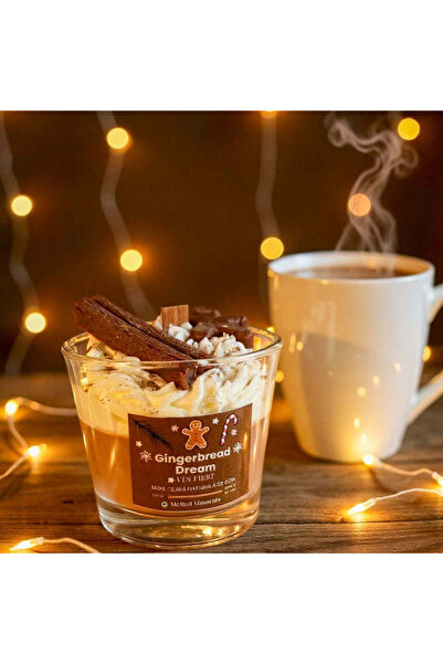 Unbraded Lumânare Handmade Parfumată Gingerbread Dream – Aromă Vin Fiert cu Portocală, Anason, 250g