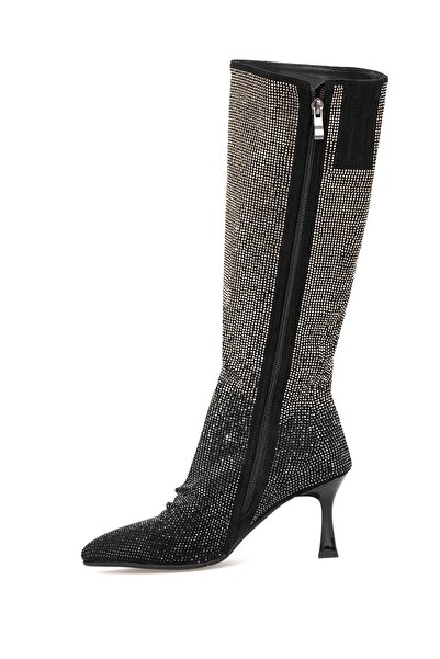 Guja 25K134 Women's Stone Heeled Boots Black