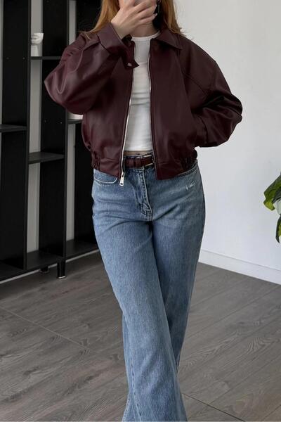 Jaglion Bavera Women's Bomber Zr Model Leather Jacket