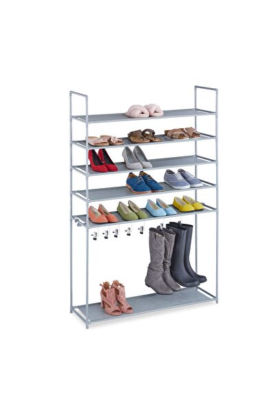 Relaxdays Suport pentru pantofi cu 6 rafturi, Relaxdays, 7 umerașe, dimensiun...