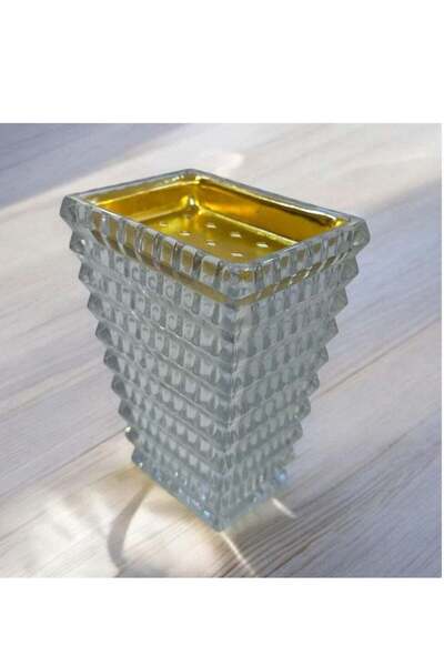 Generica مبخرة زجاج كريستال (الصقر) - ذهبي شفاف