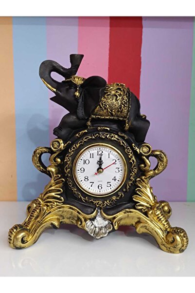 DEKOR ZÜCCACİYE HOME Polyester siyah Gold filli saat dekoratif obje