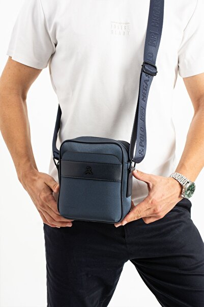 H&D COLLECTİON Men's Casual Sports Travel Crossbody Bag Satin Fabric Water Repellent Lightweight Shoulder Chest Bag