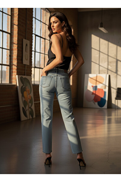 denimix Relax Fit Light Blue Jeans | Relaxed Fit Women's Denim Pants - Blue