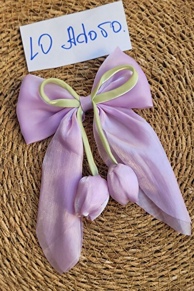 LO ADORO 1 قطعة مشبك شعر على شكل فيونكة التوليب بتصميم كوري عصري إكسسوار للشعر