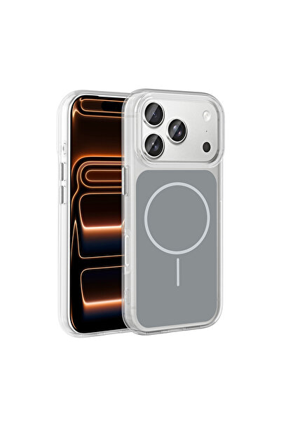 Kipgsm İphone 17 Pro Uyumlu Kılıf Magsafe Şarj Destekli Metal Buton Tasarımlı...
