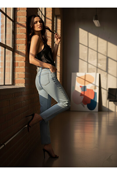 denimix Relax Fit Light Blue Jeans |   Relaxed Fit Women's Denim Pants - Blue