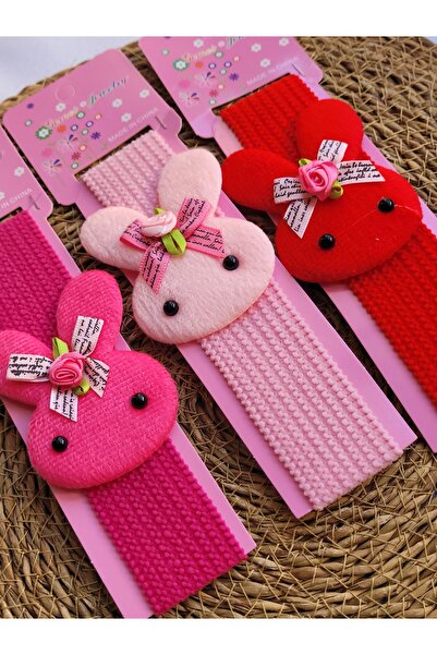 LO ADORO 3 bucăți de bentite pentru fete, model de fundă de iepure, potrivite pentru bebeluși fără păr, cu vârsta cuprinsă între 0-12 ani, flexibile