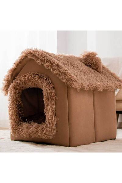 Patul Casuta textila pentru pisici, culcus de interior