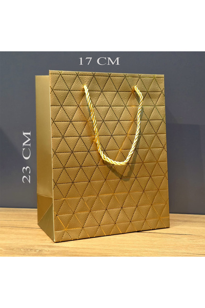 Genel Markalar Küçük Boy Gold İpli Karton Çanta