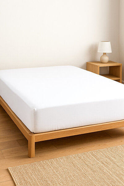 PureText |   Purecomfort |   100% Cotton Ranforce Double Elastic Fitted Sheet |   160X200 |   White