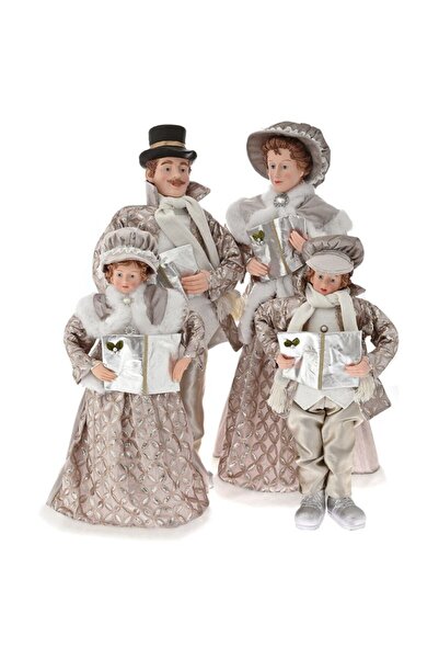 Iliadis Alexandros Familie Colindatori Champagne set 4 figurine 95 cm