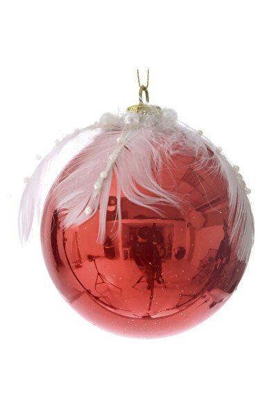 Iliadis Alexandros Set 3 globuri Red Feathers 10 cm