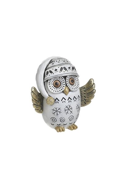 inart Bufnita decor din rasina Xmas 11 x 18 cm