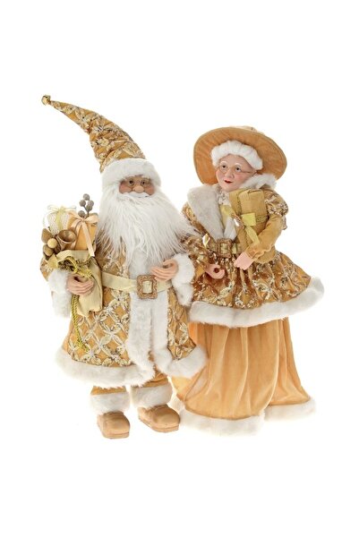 Iliadis Alexandros Set Mr and Mrs Santa Golden 65 cm