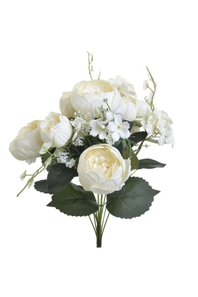 inart Buchet bujori albi 48 cm