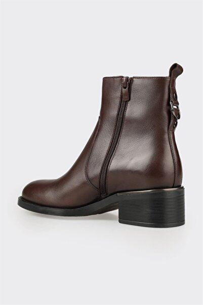 Elle Shoes Kahve Deri Kadın Günlük Bot