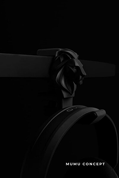 Mumu Desk Type Headphone Hanger with Lion Figure - Gaming Desk Headphone Holder Compatible with All Headphones