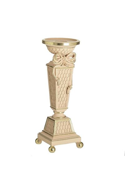 inart Suport lumanare din rasina Pink Golden 10 cm x 27 cm