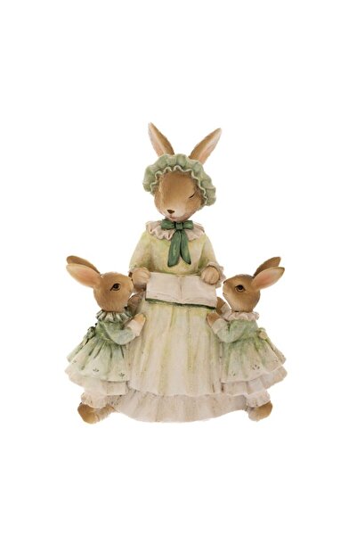 Iliadis Alexandros Figurina Green Bunnies 14 cm x 9 cm x 18 cm