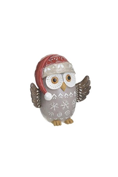 inart Bufnita din rasina Xmas 11 cm x 18 cm