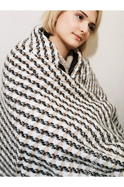 Hobimos Patterned Soft Textured Thick Shawl