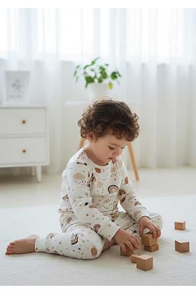 bright moon Kids pajamas set 100% cotton