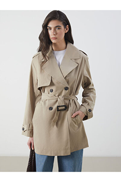 LC Waikiki Double Breasted Collar Women's Trench Coat