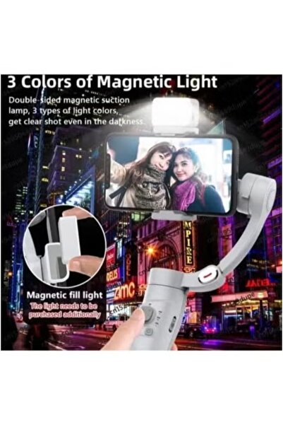 Generic M1 Phone Stabilizer (Gimbal): 3-axis, AI smart tracking, foldable, ideal for vlogging and live streaming.