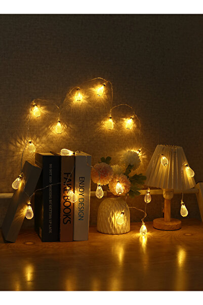 Lawazim Plastic String Lights 20 Lamps 20cm - Indoor Outdoor Decorative Lights for Room & Party